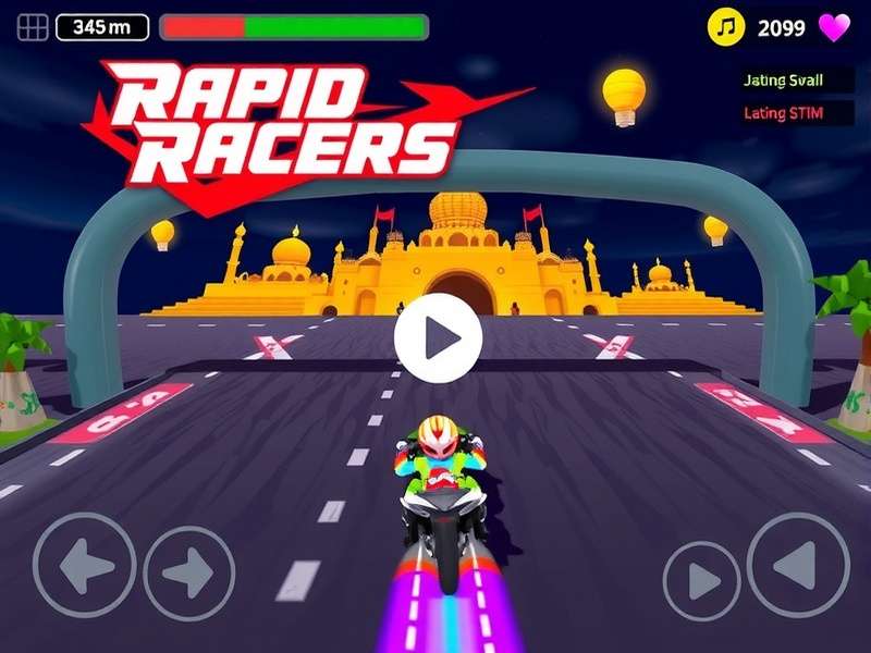 Rapid Racers Gameplay Screen